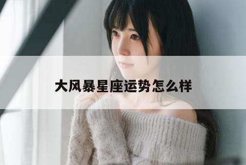 大风暴星座运势怎么样