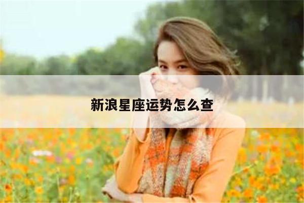 新浪星座运势怎么查