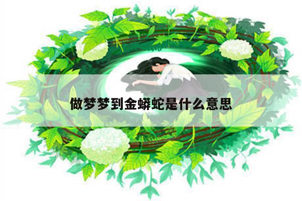 做梦梦到金蟒蛇是什么意思