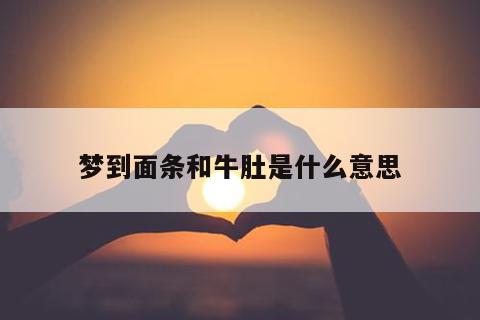 梦到面条和牛肚是什么意思