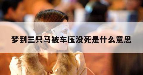 梦到三只马被车压没死是什么意思